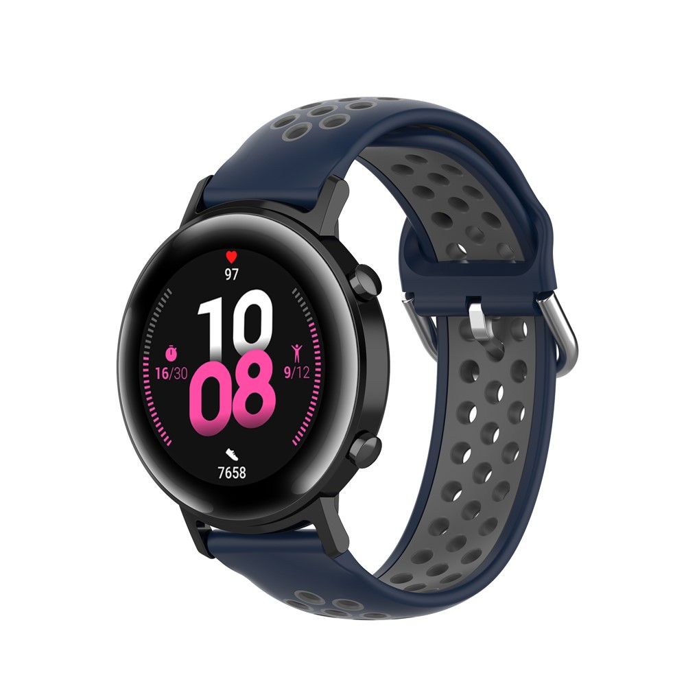 Dual-cor PC Substituição Pulseira De Relógio Inteligente Para Honra Magicwatch 2 42 Milímetros / Huawei Assistir GT2 42MM - Azul Escuro / Cinzento-2