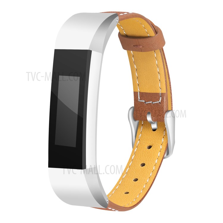 Echter Leder-Uhrenarmband Für Fitbit Alta HR - Braun-2