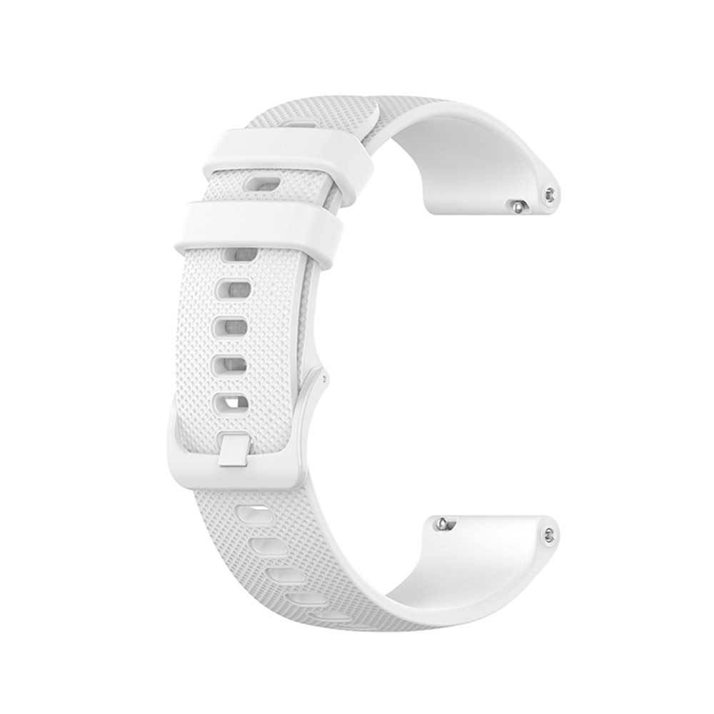 20 mm Gitter Textur Silikon Uhrengurt Für Polar Ignite/garmin Vivomove 3, Ersatz -smart Watch Band - Weiß