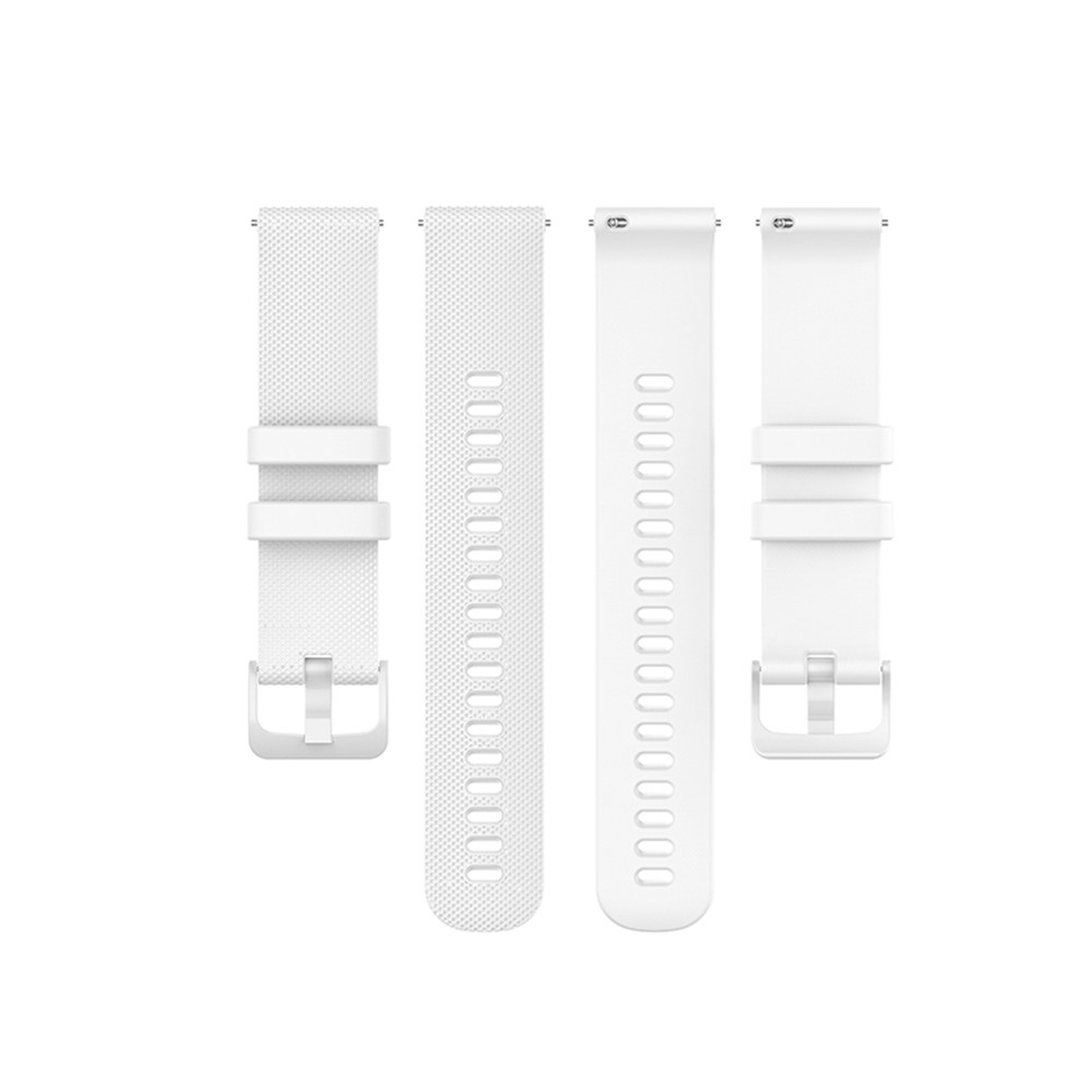 a Cinta de Relógio de Silicone de Textura de 20 mm Para Polar Garmin Vivomove 3, Substacement Smart Watch Band Band - Branco