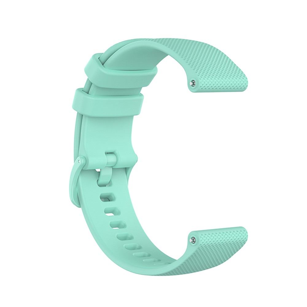 20mm Silicone Watch Strap Small Grid Texture for Polar Ignite/Garmin Vivomove 3 etc. - Cyan-2