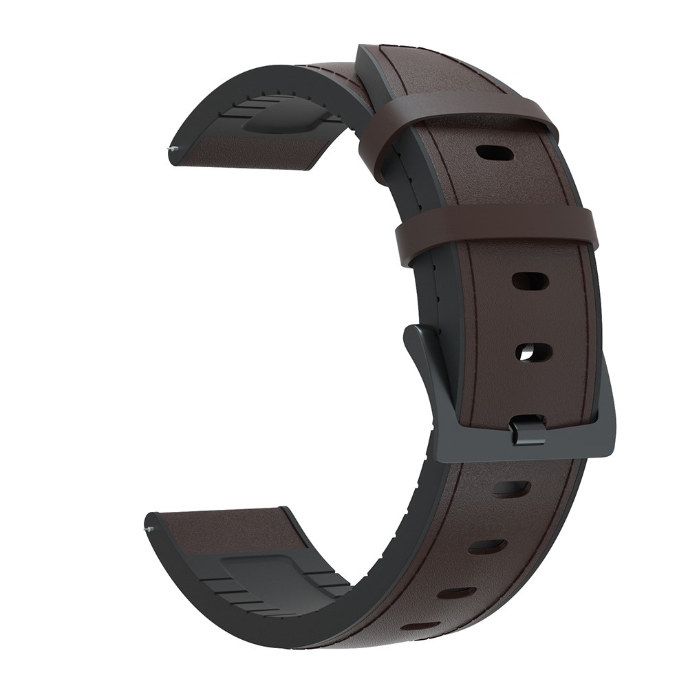 Wholesale 20mm Genuine Leather + Silicone Hybrid Watchband Strap Black  Buckle for Huawei Watch GT 2 42mm - Coffee from China | TVC-Mall.com
