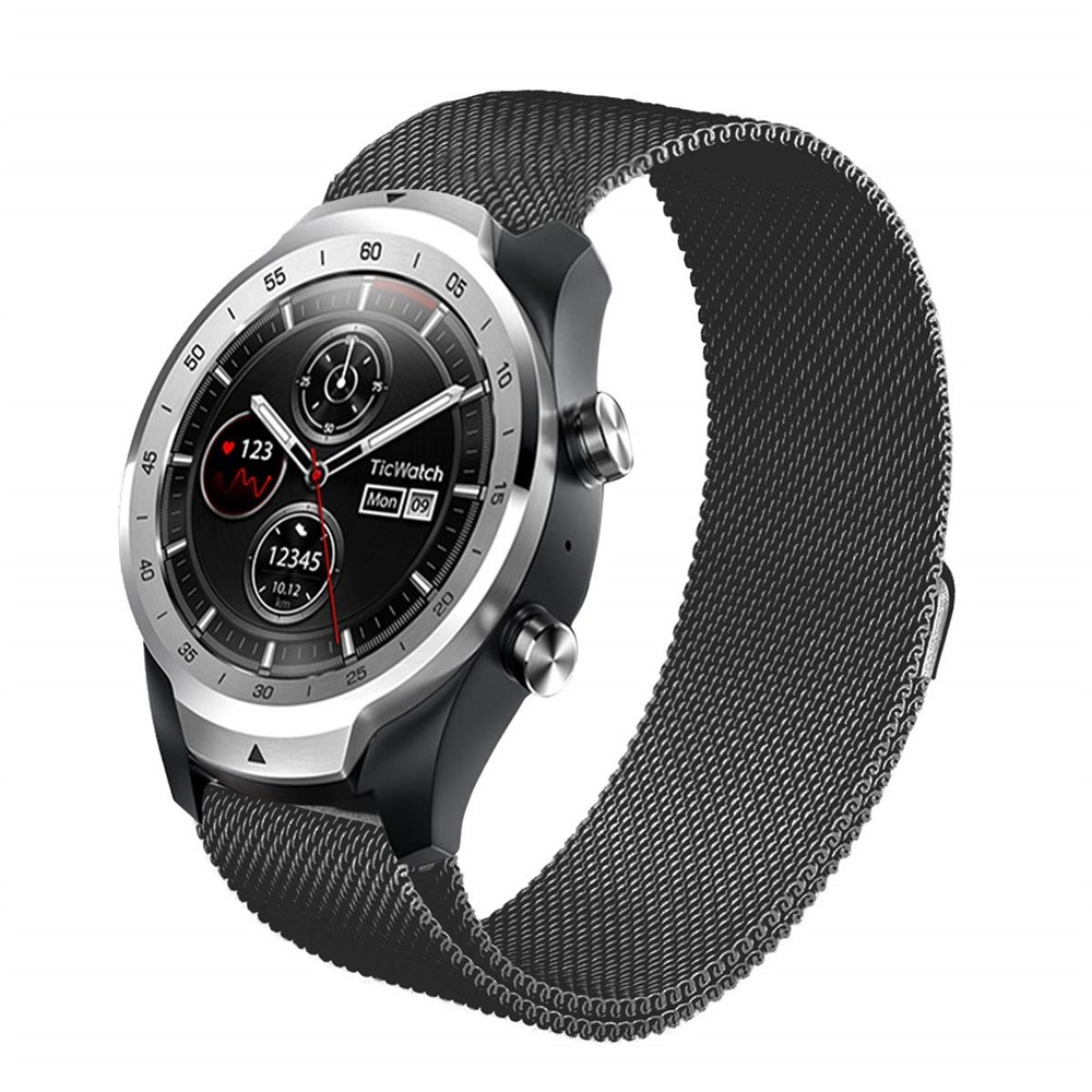 22mm Milanese Metal Wristband Watchband for Huawei Watch GT2e/GT2 46mm - Black-2