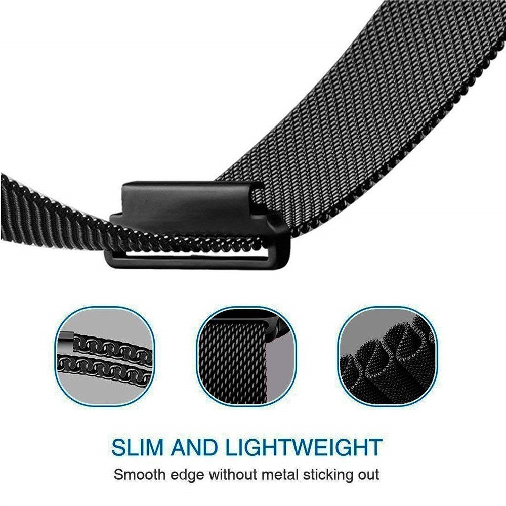 22mm Milanese Metal Wristband Watchband for Huawei Watch GT2e/GT2 46mm - Black-5