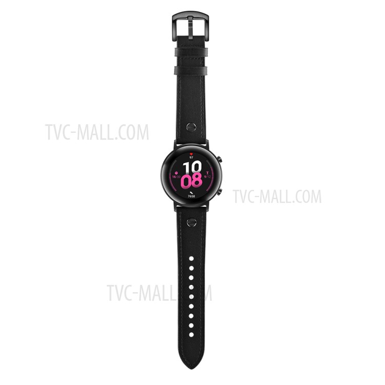 PU Leather Smart Watch Replacement Strap for Huawei Watch GT2e/GT2 46mm - Black-5