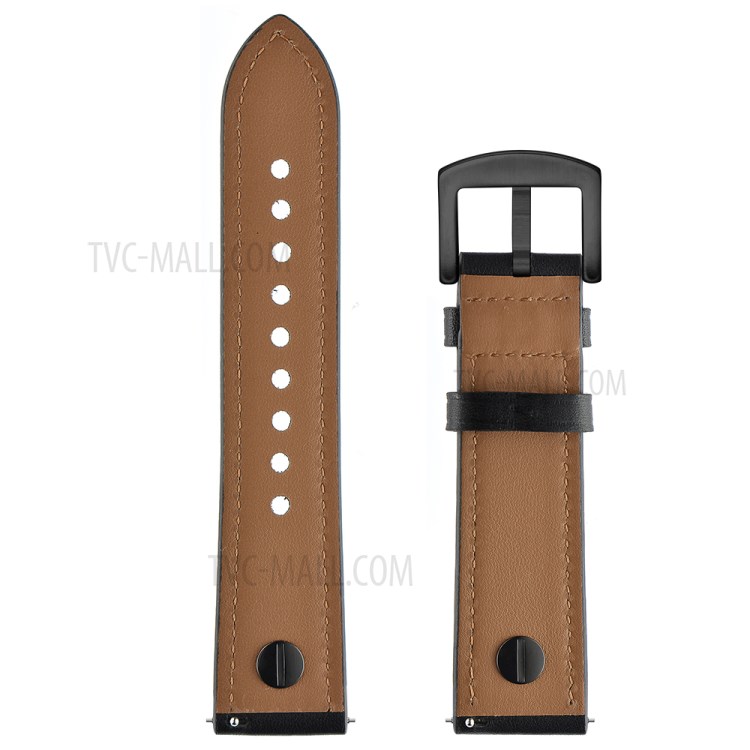 PU Leather Smart Watch Replacement Strap for Huawei Watch GT2e/GT2 46mm - Black-6