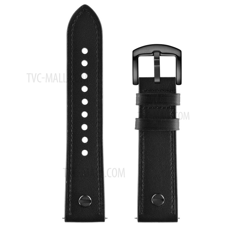 PU Leather Smart Watch Replacement Strap for Huawei Watch GT2e/GT2 46mm - Black-7