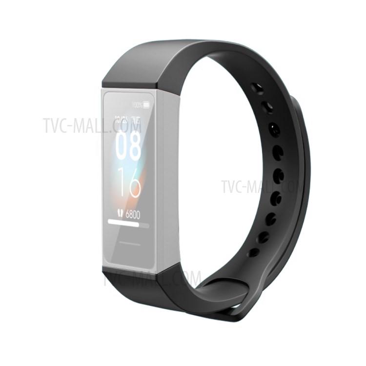 Silicone Smart Watch Replacement Strap for Redmi Watch - Black-1