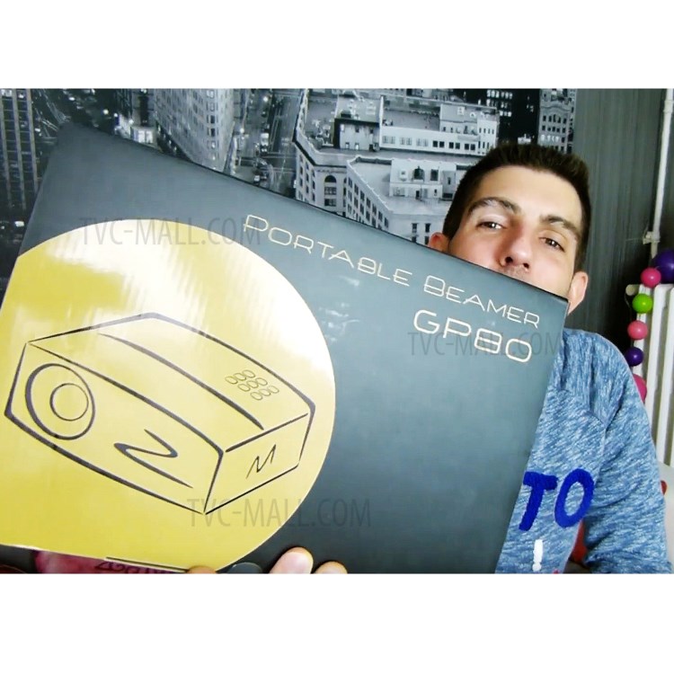 Gp80 LED-Projektor Vollen HD 1080P Projektor Home-Media-Player Mini-Kino Theater - AU-Stecker-8