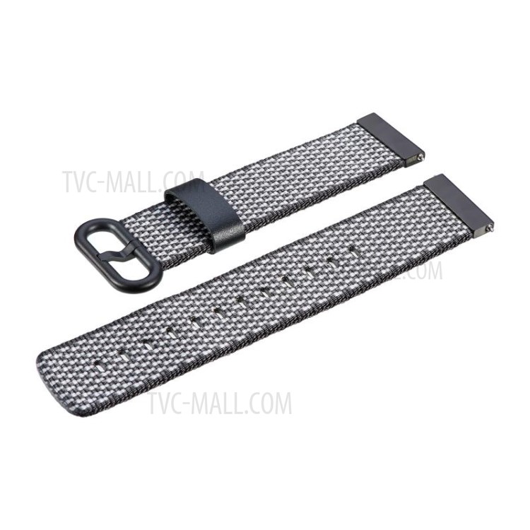 22mm Nylon Weaven Smart Watch Armband Für Huawei Uhr Gt2e/gt/gt2 46 mm - Schwarz-3