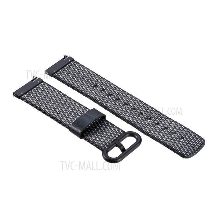 22mm Nylon Weaven Smart Watch Armband Für Huawei Uhr Gt2e/gt/gt2 46 mm - Schwarz-4