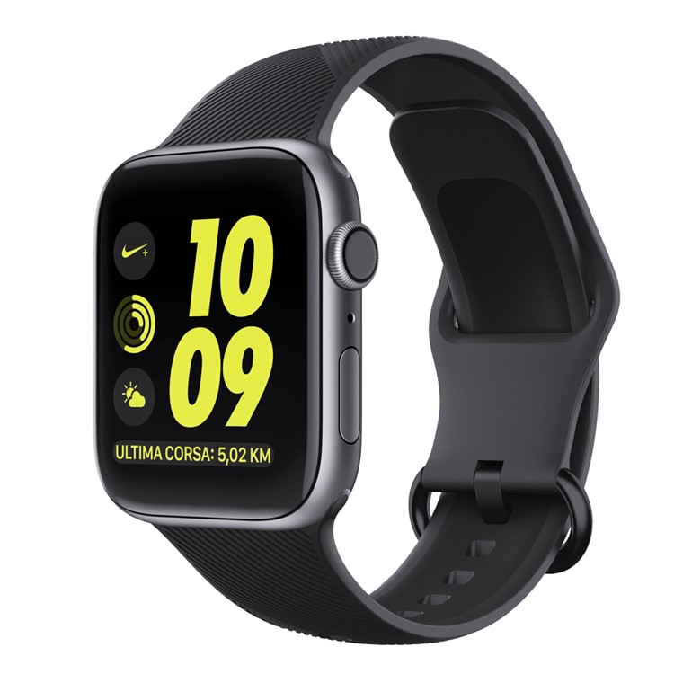 Liquid Silicone Twill Texture Smart Watch Strap Replacement for Apple Apple Watch Series 5/4 44mm / Series 3/2/1 42mm-2