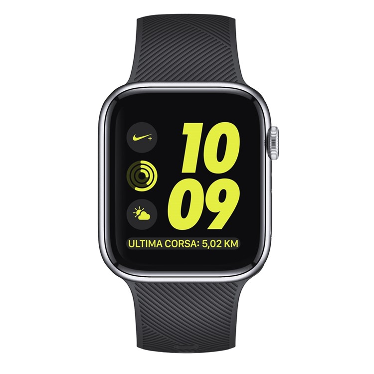 Liquid Silicone Twill Texture Smart Watch Strap Replacement for Apple Apple Watch Series 5/4 44mm / Series 3/2/1 42mm-3