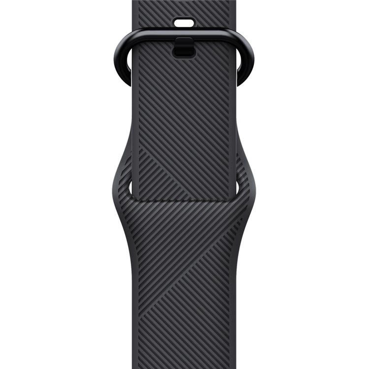 Liquid Silicone Twill Texture Smart Watch Strap Replacement for Apple Apple Watch Series 5/4 44mm / Series 3/2/1 42mm-4