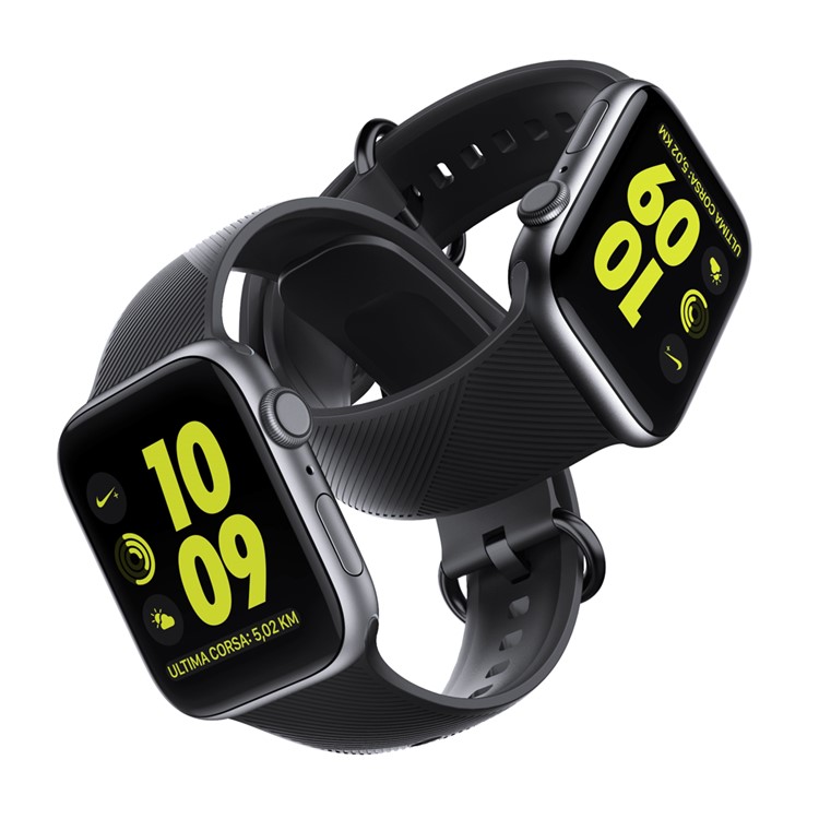 Liquid Silicone Twill Texture Smart Watch Strap Replacement for Apple Apple Watch Series 5/4 44mm / Series 3/2/1 42mm-5