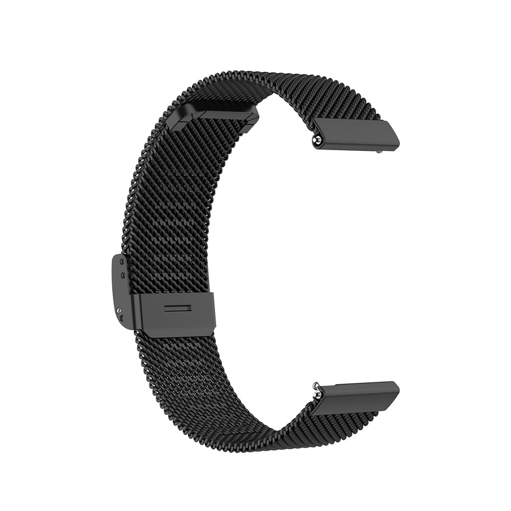 20mm Mesh Stainless Steel Watch Band for Garmin Vivoactive 3/Venu/Vivomove 3/Forerunner 245, 645 - Black-3