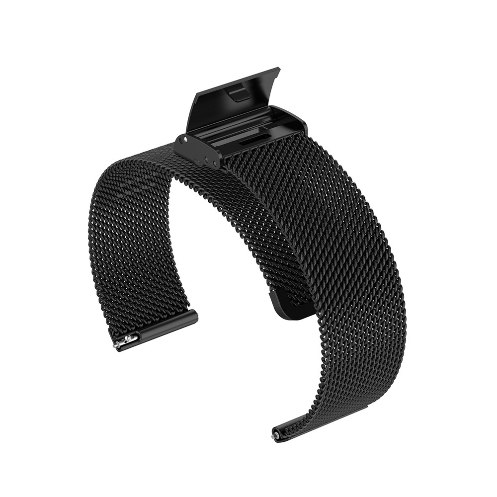 20mm Mesh Stainless Steel Watch Band for Garmin Vivoactive 3/Venu/Vivomove 3/Forerunner 245, 645 - Black-4