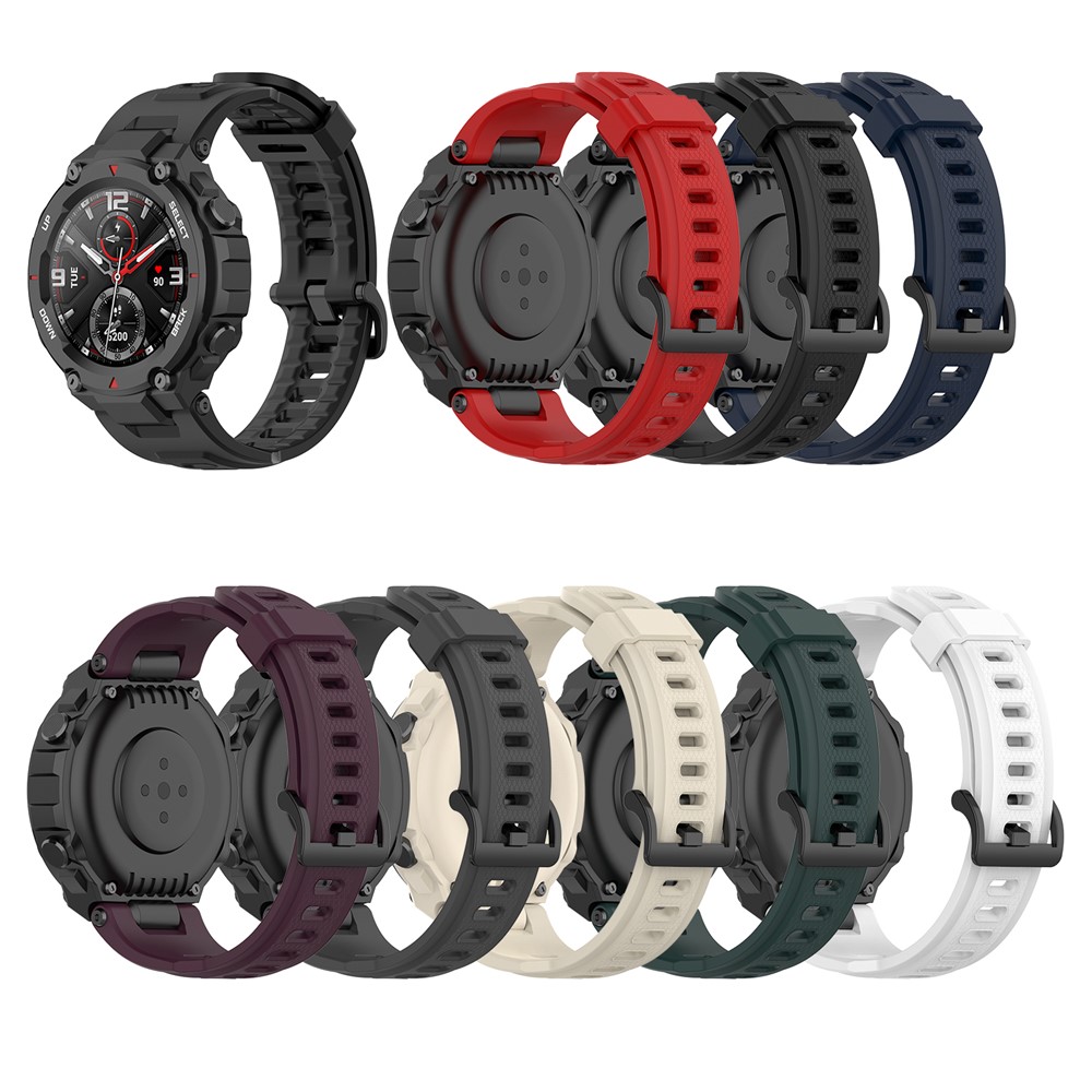 Силиконовые Часы Группы Ремешок Для Huami Amazfit T-Rex - Черный-11