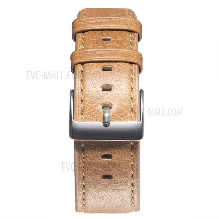 Fissurer Texture Véritable Bracelet De Montre En Cuir Pour La Série De La Montre De Pomme 3 2 1 42mm / 44mm Série 5 4 - Marron-3