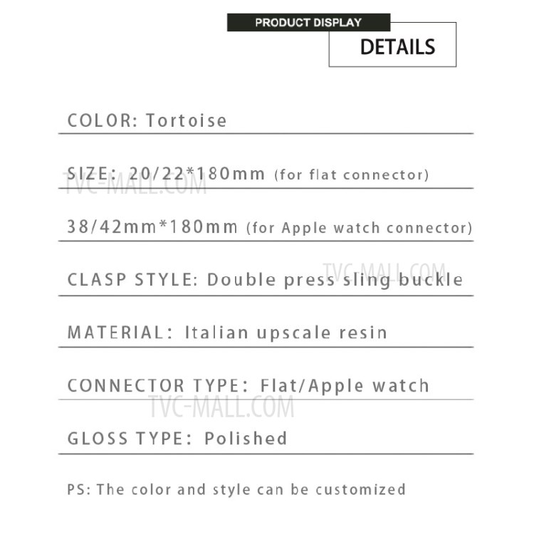 Resin Watch Strap Replacement for Apple Watch Series 6/SE/5/4 40mm / Series 3/2/1 Watch 38mm - Black/Orange-4
