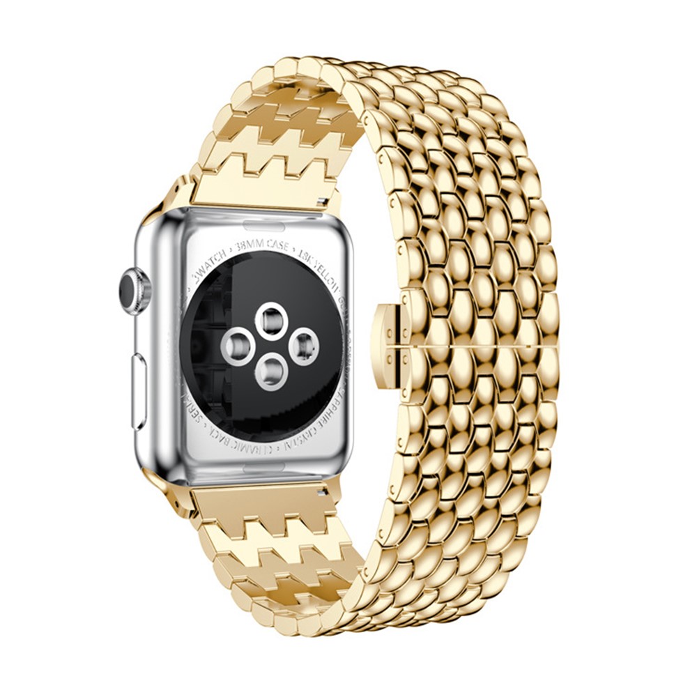 Aluminum Alloy Watch Band Strap for Apple Watch Series 5/4 40mm / Series 3/2/1 38mm - Gold-3