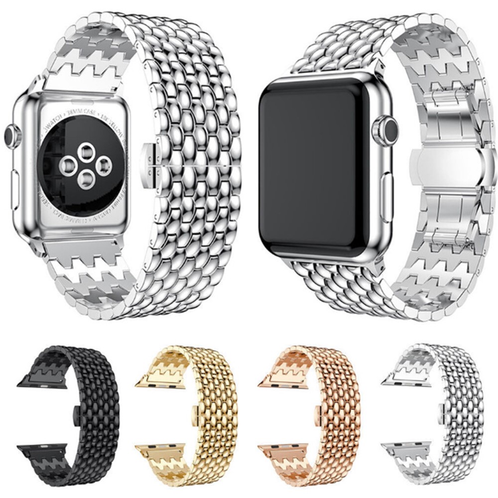 Aluminum Alloy Watch Band Strap for Apple Watch Series 5/4 40mm / Series 3/2/1 38mm - Gold-4