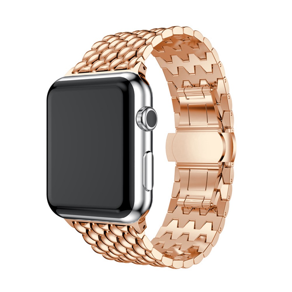 Aluminum Alloy Watch Band Strap for Apple Watch Series 6 SE 5 4 40mm / Series 3/2/1 38mm - Rose Gold-2
