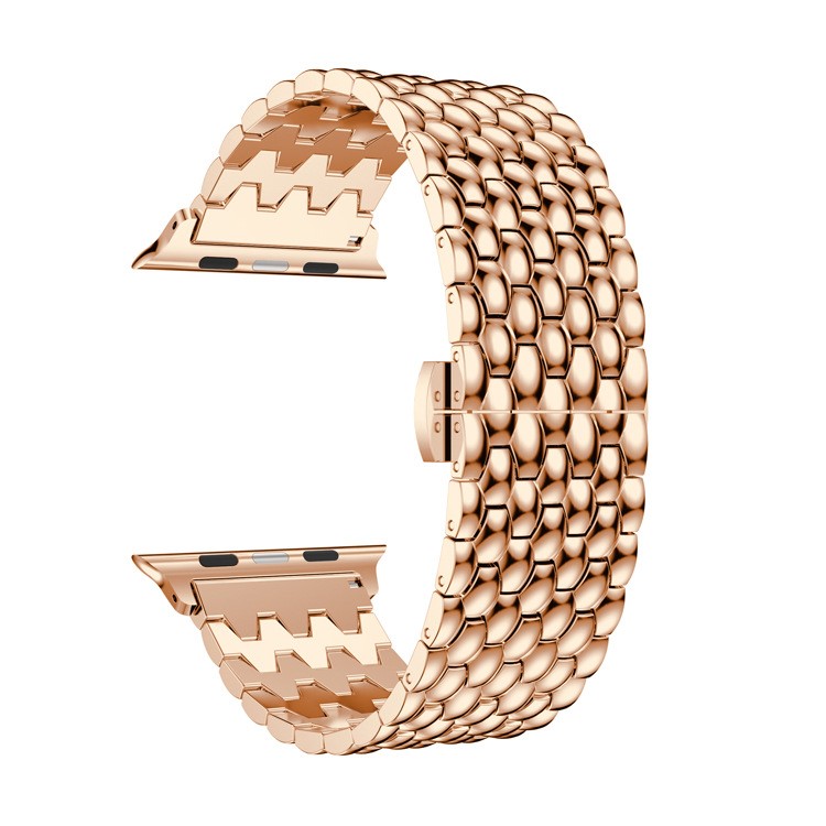 Aluminum Alloy Band Watch Strap for Apple Watch Series 6 SE 5 4 44mm / Series 3/2/1 42mm - Rose Gold-1