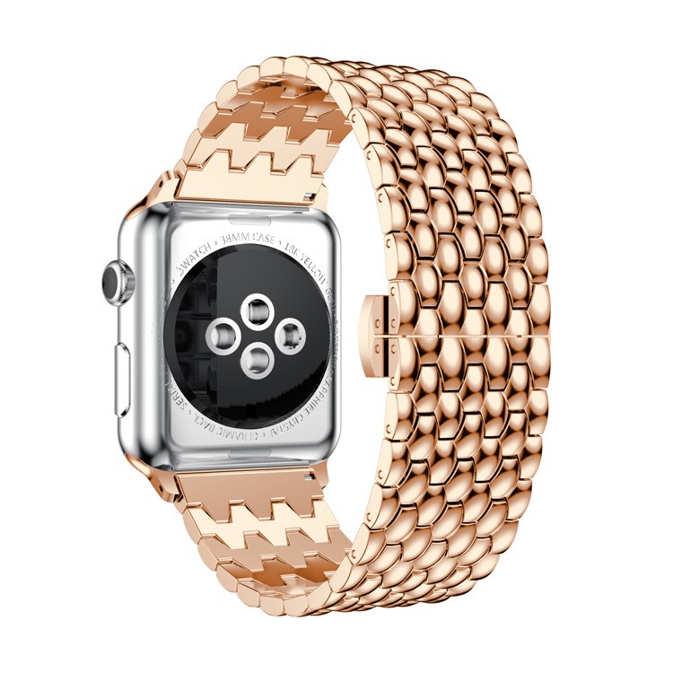 Aluminum Alloy Band Watch Strap for Apple Watch Series 6 SE 5 4 44mm / Series 3/2/1 42mm - Rose Gold-3