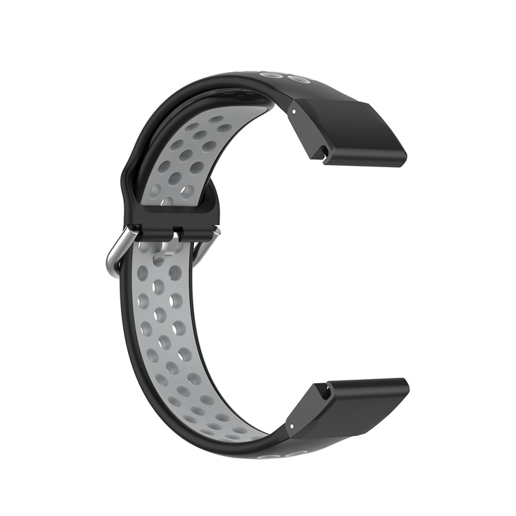 20 Milímetros Bi-color Faixa De Relógio De Silicone Para Garmin Fenix 6S / 6S Pro / 5s / 5s Mais - Cinza Escuro-2
