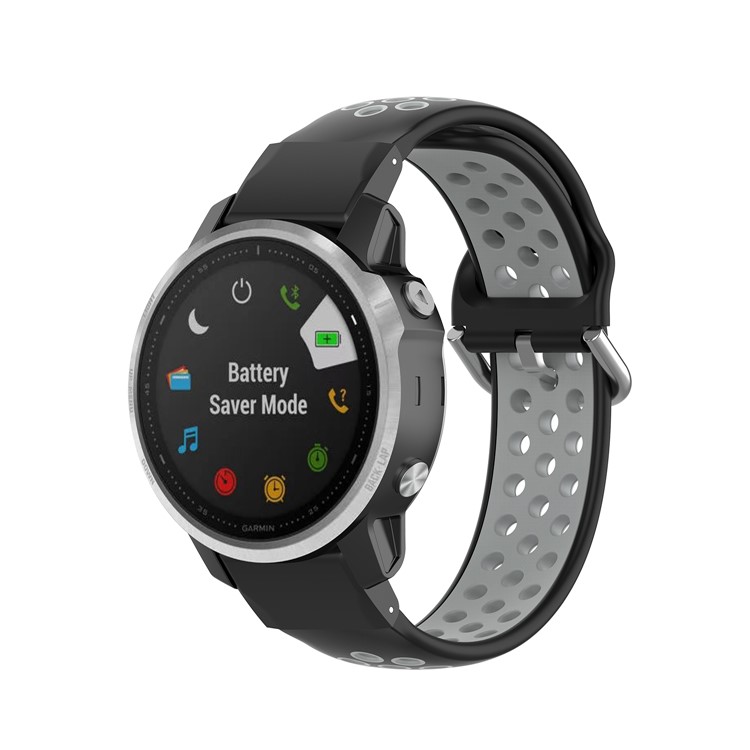 20 Milímetros Bi-color Faixa De Relógio De Silicone Para Garmin Fenix 6S / 6S Pro / 5s / 5s Mais - Cinza Escuro-3