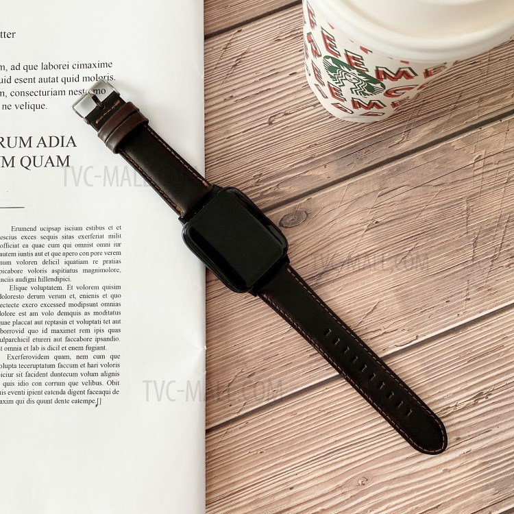 Fou Bracelet En Cuir Véritable Surface De Cheval Pour OPPO Montre 41mm - Noir-2