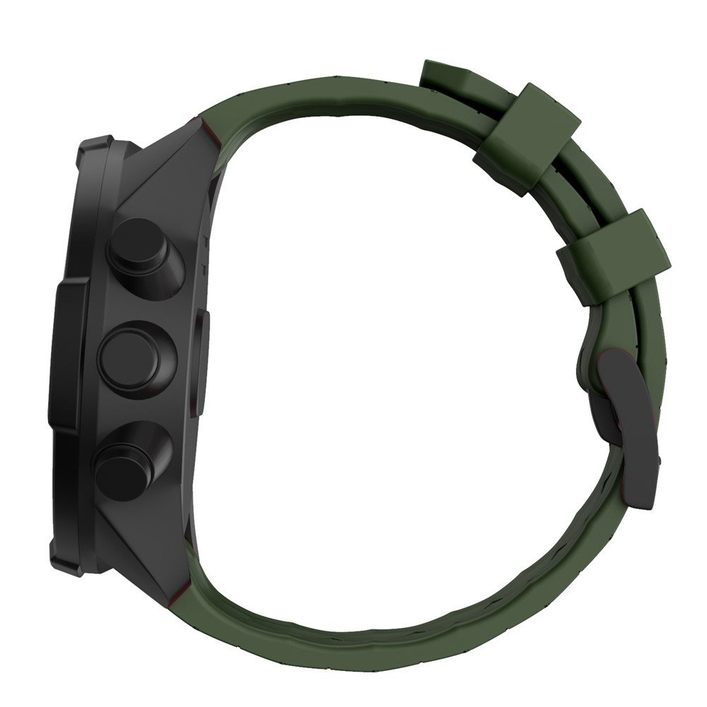 Rhombischen Korn Silikon Smart Watch Ersatzarmband Für Suunto 7/9/9 Baro / D5 - Grün-4