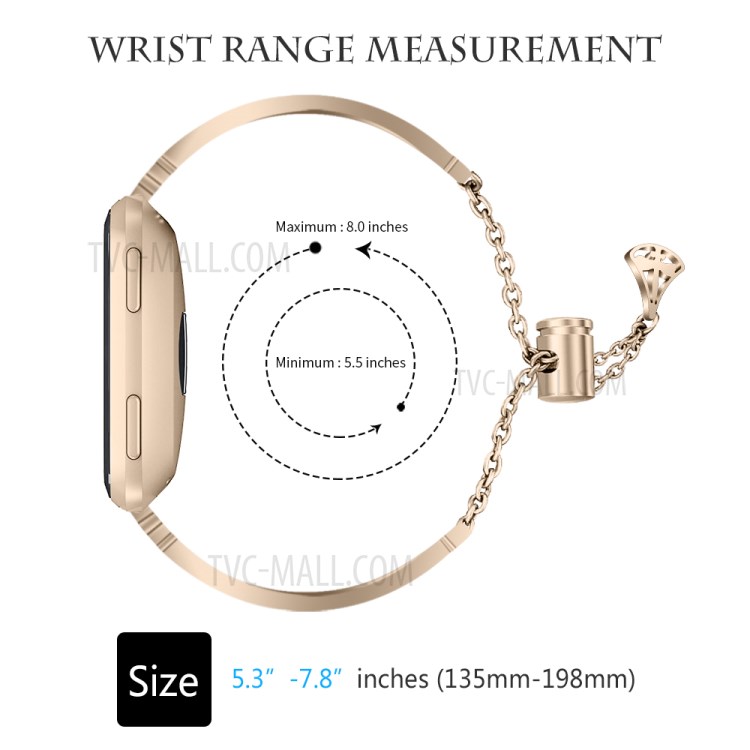 Dragonfly Shape Rhinestone Decor Stainless Steel Smart Watch Band for Fitbit Versa/Versa Lite/Versa2 - Gold-2