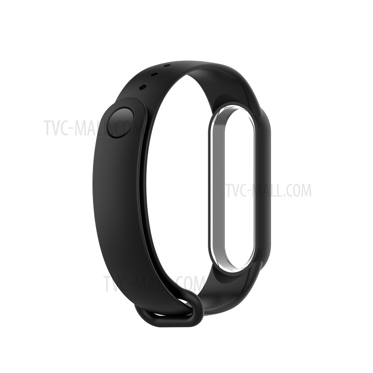 Anti-lost Silicone Smart Wristband Replacement for Xiaomi Mi Band 5 - Black-4