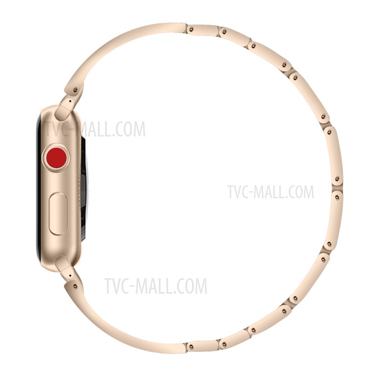 Hollowed-out Rhinestone Decor Zinc Alloy Smart Watch Band for Apple Watch Series 5/4 40mm / Series 3/2/1 38mm - Gold-2