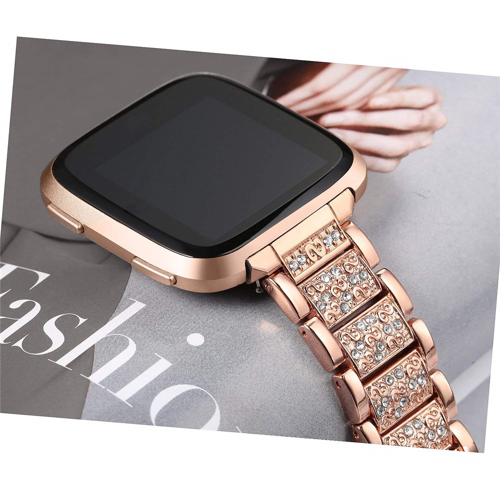 rose gold fitbit versa strap