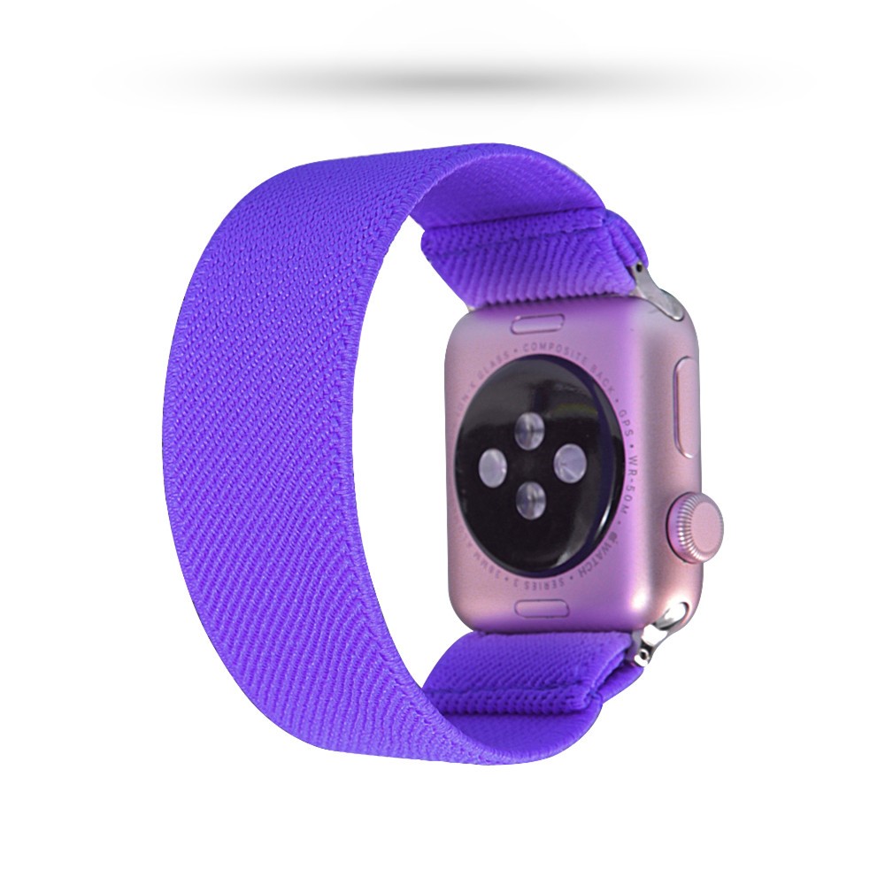 Solid Color Printing Nylon Watch Band for Apple Watch Series 5/4 40mm / 3/2/1 38mm - Purple-3