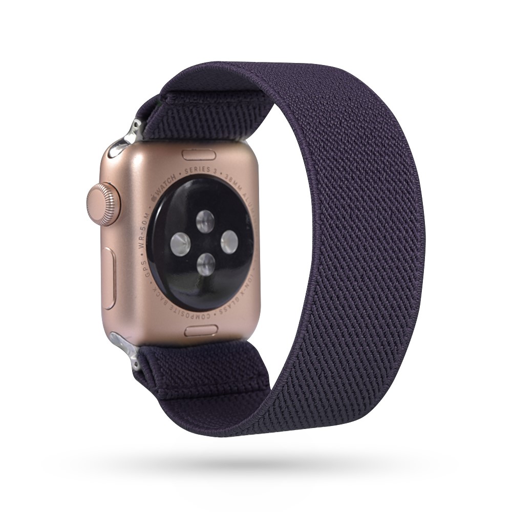 Solid Color Printing Nylon Watch Band for Apple Watch Series 5/4 40mm / 3/2/1 38mm - Dark Purple-1