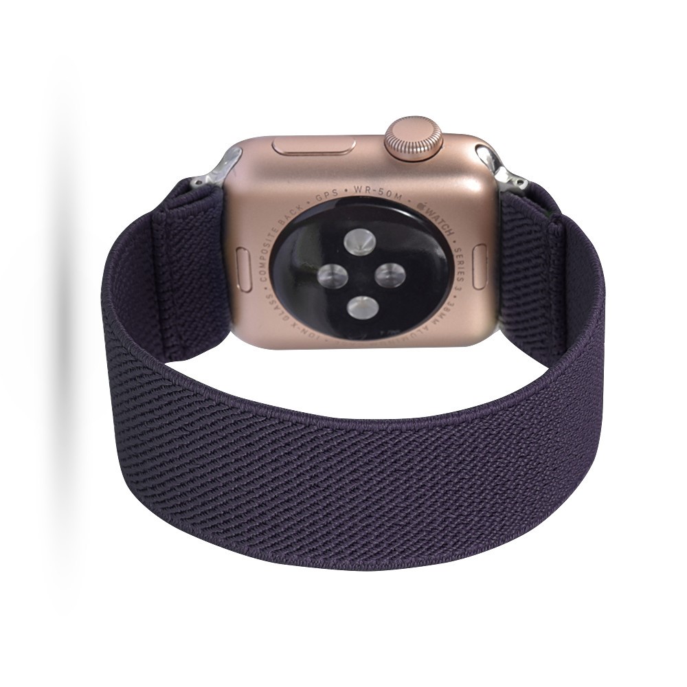 Solid Color Printing Nylon Watch Band for Apple Watch Series 5/4 40mm / 3/2/1 38mm - Dark Purple-2