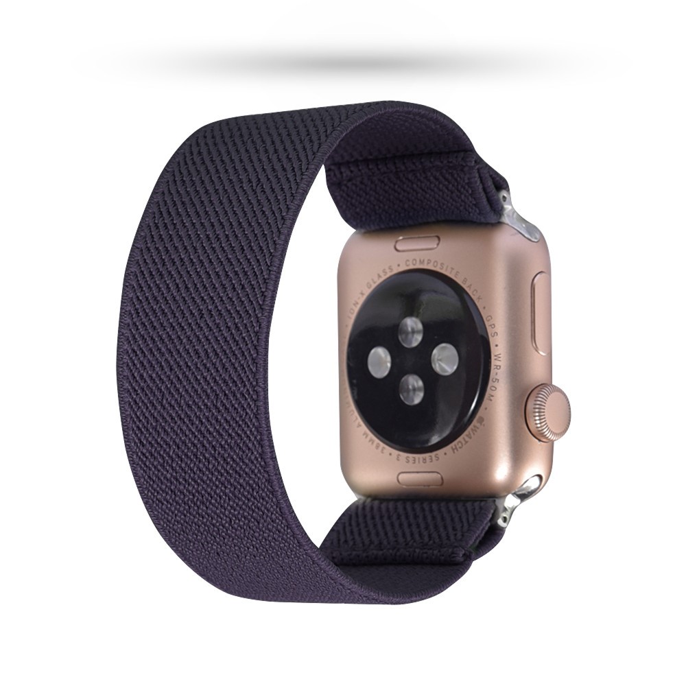 Solid Color Printing Nylon Watch Band for Apple Watch Series 5/4 40mm / 3/2/1 38mm - Dark Purple-3