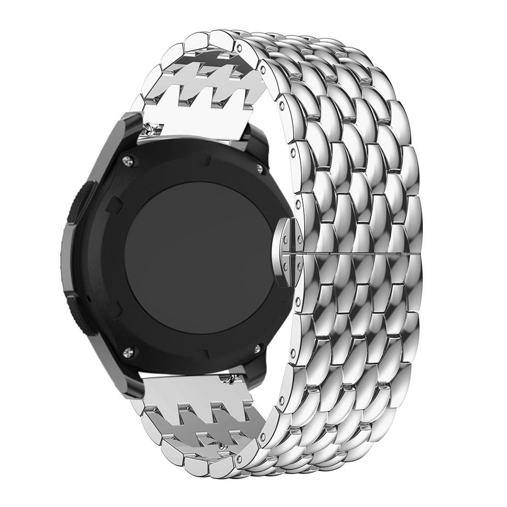 22mm Stainless Steel Dragon Skin Watch Band for Samsung Galaxy Watch 46mm/S3/S4 - Silver-3