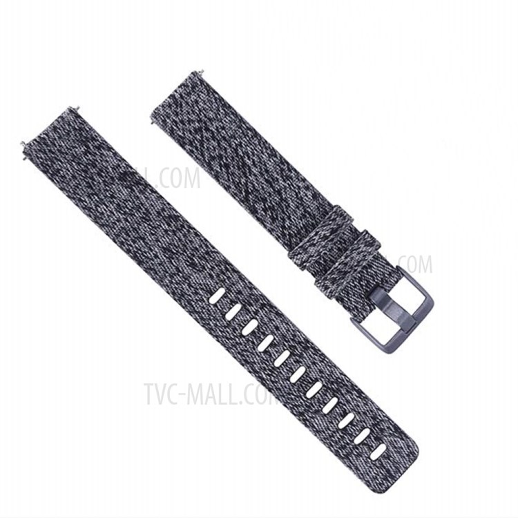 Canvas Nylon Watch Band for Samsung Galaxy Watch 46mm/S3/S4 - Black-1