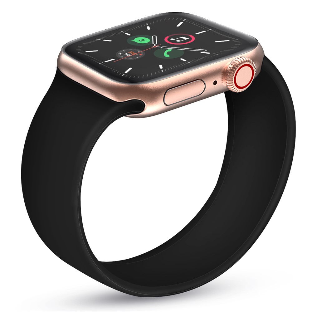 Correa De Silicona Reloj Inteligente De Reemplazo Para La Serie Reloj De Manzana 5/4 44mm / Miran A Series De Manzana 1/2/3 42mm - Negro, Tamaño: S-3