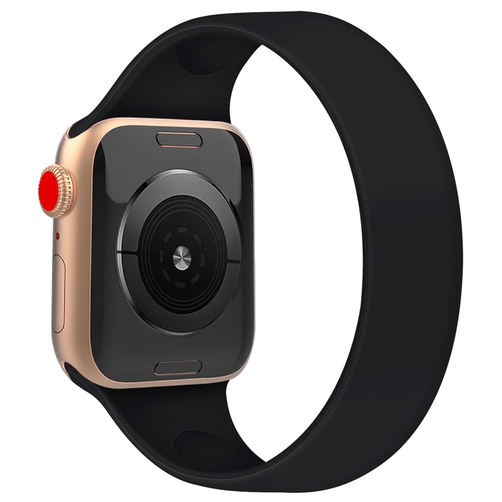 Correa De Silicona Reloj Inteligente De Reemplazo Para La Serie Reloj De Manzana 5/4 44mm / Miran A Series De Manzana 1/2/3 42mm - Negro, Tamaño: M-1