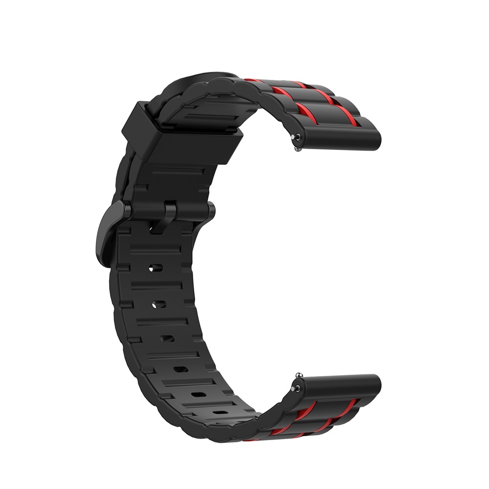 Wavy Textured Silicone Watch Band Strap for Fitbit Versa/2/Lite - Red-4