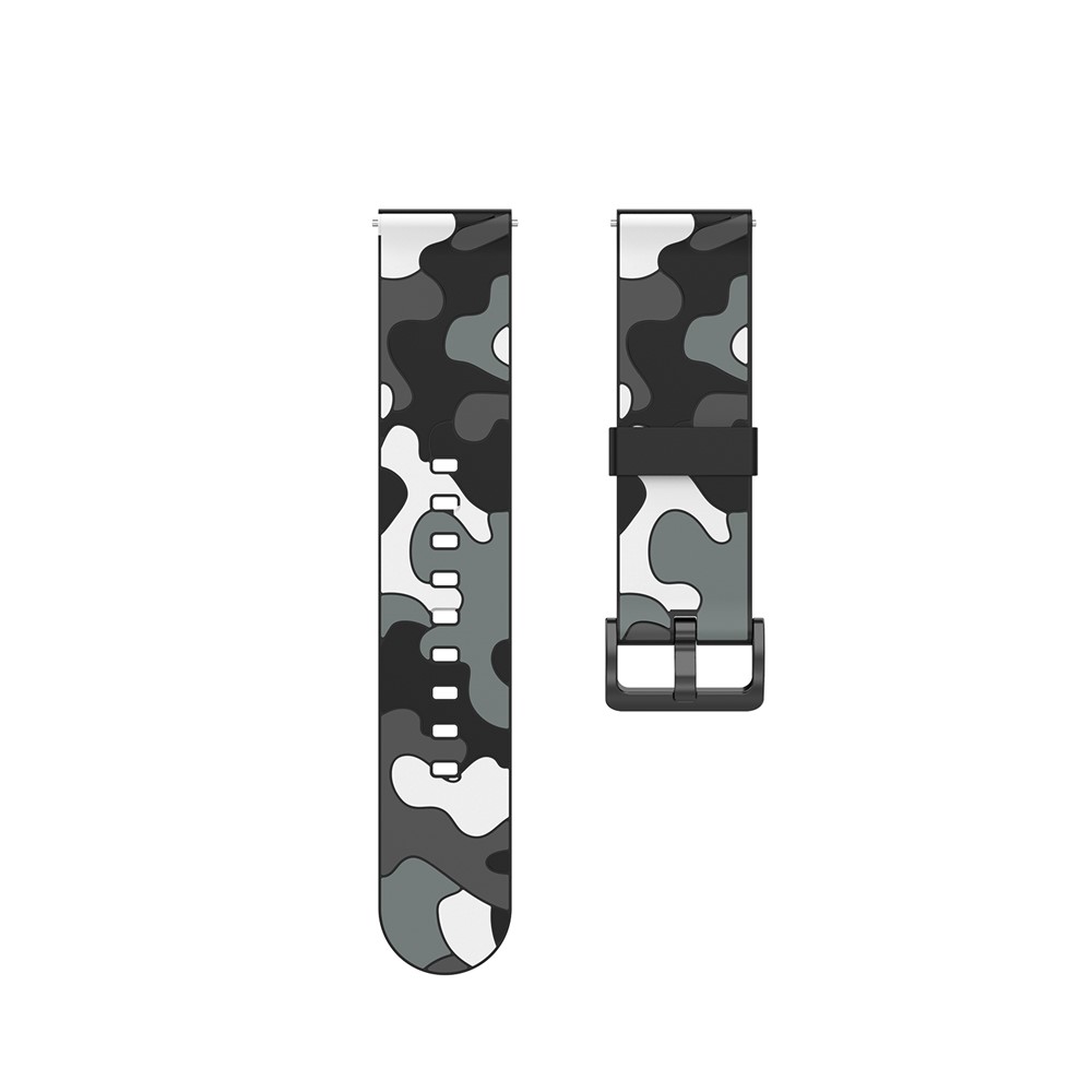 Camouflage Skin Silicone Watch Band for Fitbit Versa 2/Versa Lite - Black-2