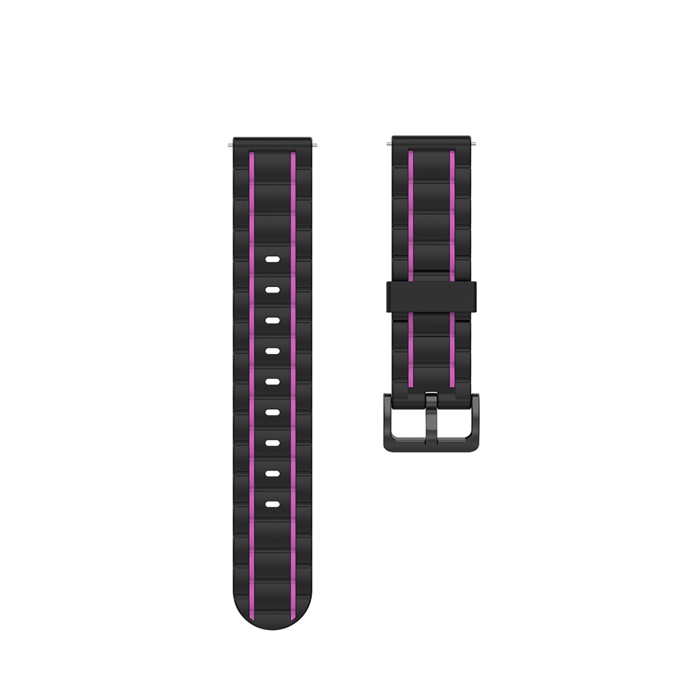 Wave Shape Silicone Multi-hole Silicone Smart Watch Strap for Samsung Galaxy Active2 /Watch 42mm/S2 Classic - Purple-2