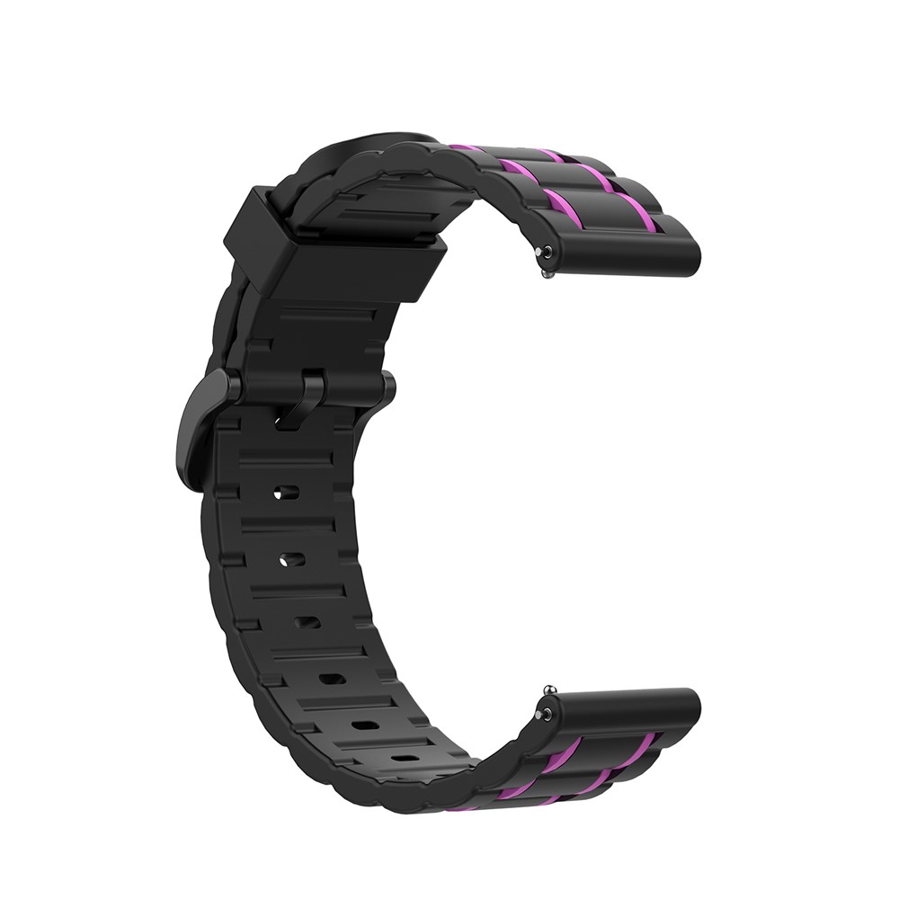 Wave Shape Silicone Multi-hole Silicone Smart Watch Strap for Samsung Galaxy Active2 /Watch 42mm/S2 Classic - Purple-4