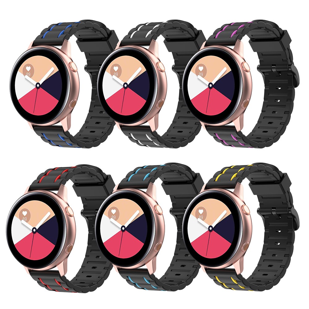 Wave Shape Silicone Multi-hole Silicone Smart Watch Strap for Samsung Galaxy Active2 /Watch 42mm/S2 Classic - Purple-8